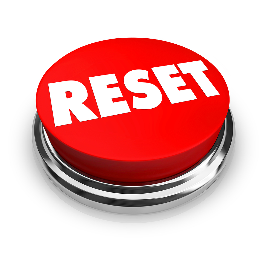 A red button with the word Reset on it