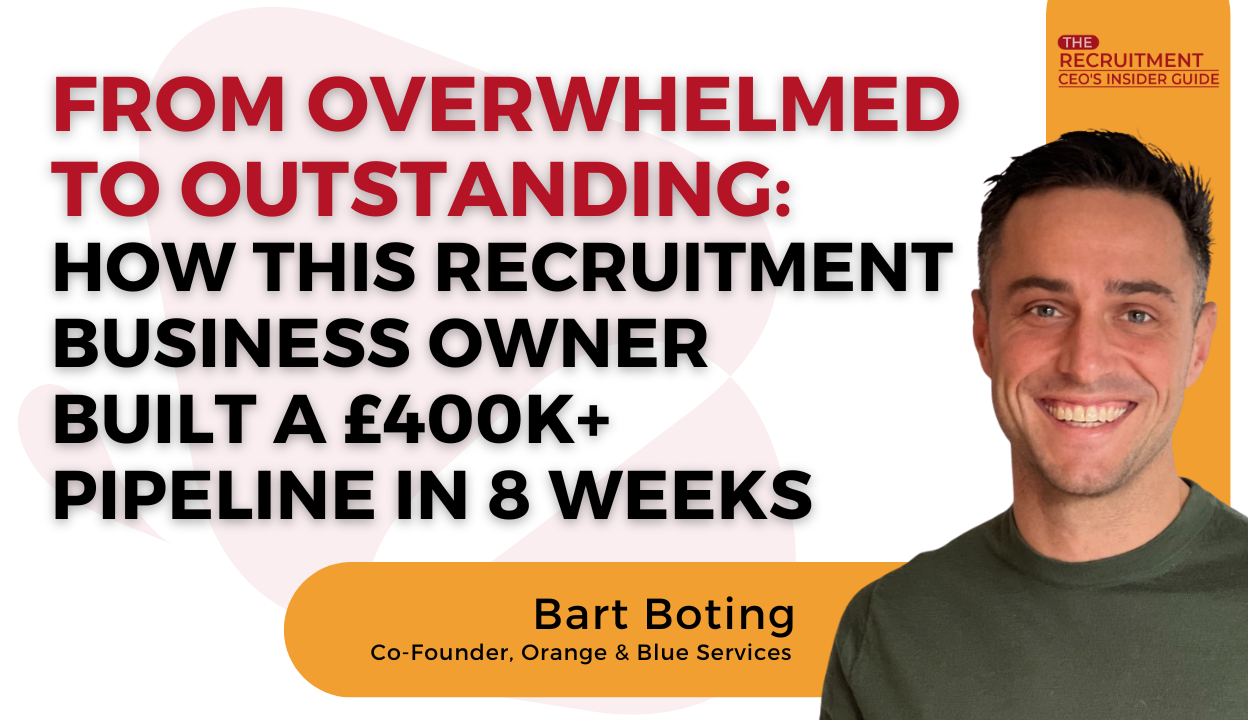 Tune in to this practical, results-focused episode to learn how you can shift from being caught in the daily grind to leading a structured, profitable recruitment business.